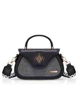 LUVOKSI - Black Textured Sling Bag (Medium)