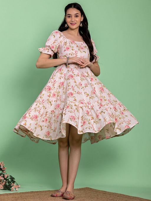 slim fit dress slacks Amarra 89050 Short Print Corset Flared Homecoming Dress Lace Scoop Neck Cocktail Formal Gown 0 / Ivory/Pink/Print