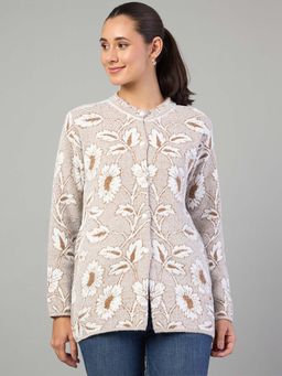Duke - Women Button Fly Regular Khaki Cardigan