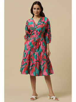 Allen Solly - Women Pink Printed Casual Dress