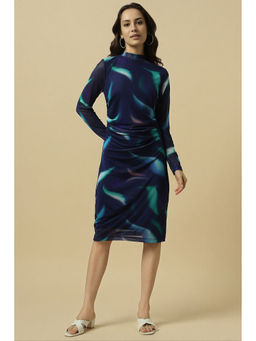 Allen Solly - Women Navy Blue Printed Casual Dress