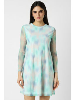 Van Heusen - Women Blue Printed Party Dress