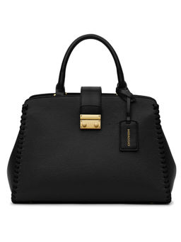 MIRAGGIO - Black Textured Dune Handbag (M)