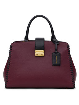 MIRAGGIO - Maroon Textured Dune Handbag (M)