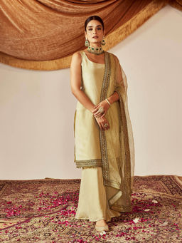 Roze - Nisa Green Kurta (Set of 3)