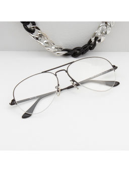 TED SMITH - Aviator Black Spectacles for Mens Womens (58)