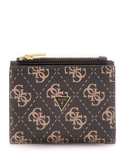 Guess - Men Dark Brown Printed Milano Bifold Top Zip Wallet