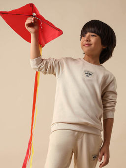 U.S. POLO ASSN. - Beige Boys Solid Regular Fit Sweatshirt