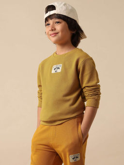U.S. POLO ASSN. - Mustard Boys Solid Regular Fit Sweatshirt