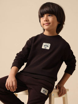 U.S. POLO ASSN. - Brown Boys Solid Regular Fit Sweatshirt