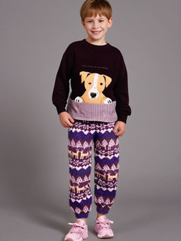 CHERRY CRUMBLE BY NITT HYMAN - Unisex Wine Printed Sweatshirt and Joggers