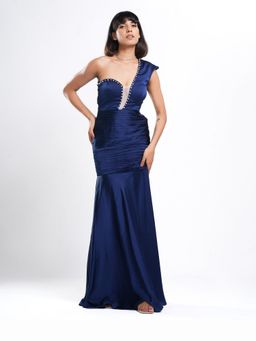Ahi Clothing - Nellie Navy Blue Sheath Long Dress