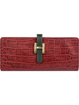 Hidesign - Maroon Harper Croco Red Wallet