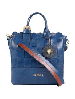 Hidesign - BUFFY 01 Women's Sapphire Blue Glazed Leather Casual Satchel Bag