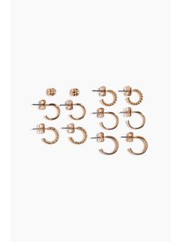 H&M - Women Gold-Coloured 6 Pairs Earrings