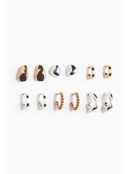 H&M - Women Gold-Coloured 6 Pairs Earrings