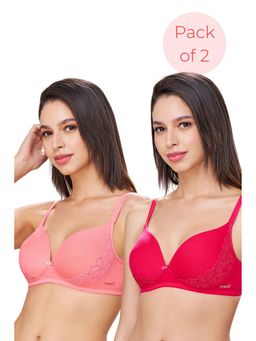 bodyline - Felicity Multicolor Wire-Free Padded Lace Detailing Bra (Pack of 2)