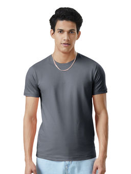 The Souled Store - Solids Steel Grey T-Shirt For Men