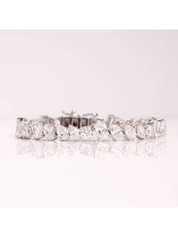 PRATA - Mix Shaped Fancy Tennis White Bracelet