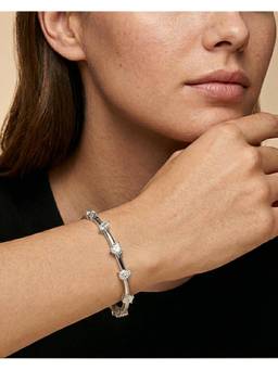 PRATA - Majestic Fancy Diamond Cuff White Bracelet