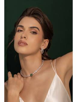 PRATA - The Heartline Green Necklace