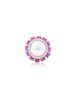 PRATA - Pearl Crown Pink Ring