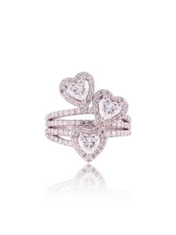 PRATA - Heart Trinity White Ring