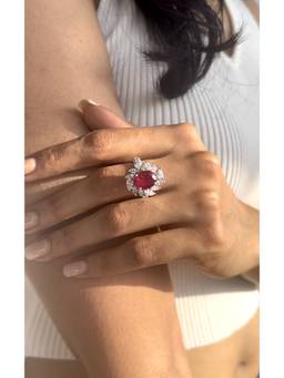 PRATA - Valente Gem Red Ring