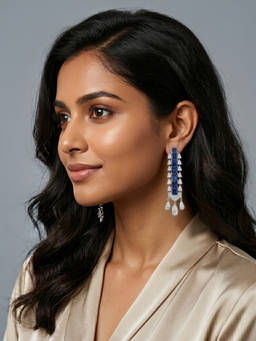 PRATA - Axiom Drop Blue Earrings