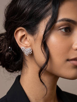 PRATA - Orien Cluster White Studs Earrings