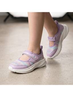 Hopits - Girls Lavender Slip-On Sporty Mary Janes Ballerina