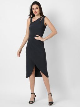 PINACOLADA - Women Fit and Flare Black Dress