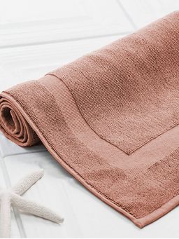 Amouve - Bath Mat, Terry Weave, Super Absorbent, 1200 GSM, Rust (L)