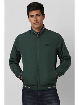 Van Heusen - Men Green Solid Reversible Casual Jacket