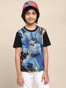 Kidsville - Kids Boys Batman Black Printed T-Shirt