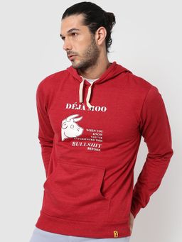 Campus Sutra - Men Printed Hooded Sweatshirt