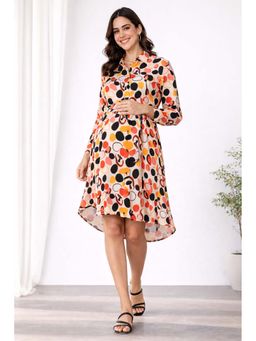 MomToBe - Printed Maternity Shirt Dress