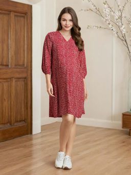 MomToBe - Womens Ditsy Print Maternity Dress