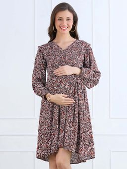 MomToBe - Womens Ditsy Print Maternity Dress