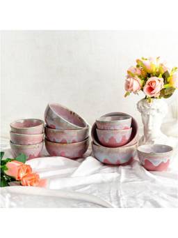 Amalfiee Ceramics - Handmade Rouge Soup Bowl Set Of 2 Pcs