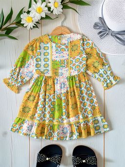 Bella Moda - Multi-Color Cotton Printed Dress