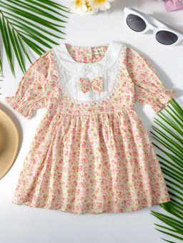 Bella Moda - Multi-Color Cotton Floral Dress