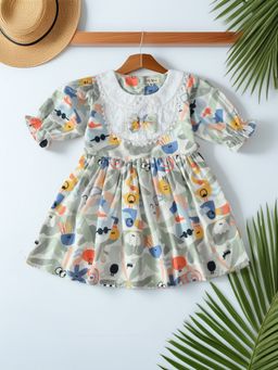 Bella Moda - Multi-Color Cotton Printed Dress