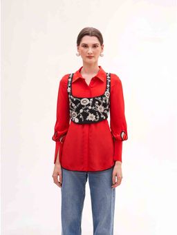 Our Love - Bugira Bubble Crepe Half Jacket