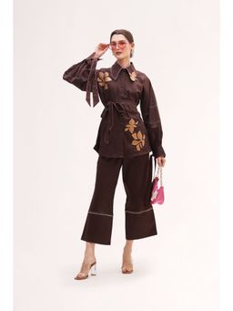 Our Love - Bianca Applique Shirt With Trousers (Set of 3)