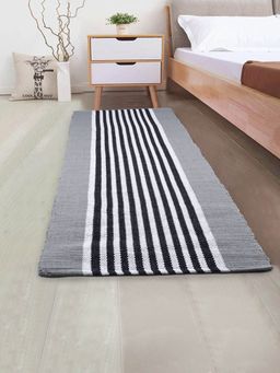 Saral Home - Soft Cotton Multi Purpose Runner-Grey-45X120 Cm