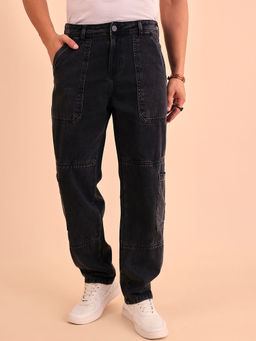 Style Quotient - Men Black Relaxed Loose Fit Jeans