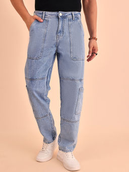 Style Quotient - Men Blue Relaxed Loose Fit Jeans