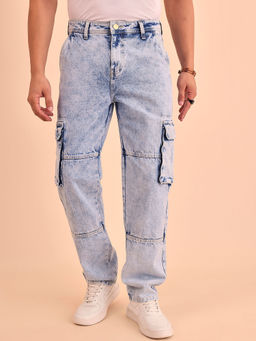 Style Quotient - Men Light Blue Relaxed Fit Mid Rise Jeans