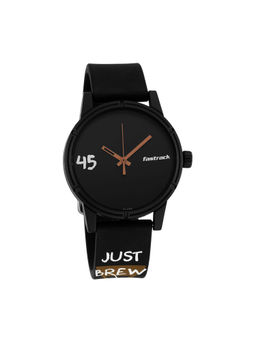 Fastrack - Tees Cafe 38062Pp01W Black Dial Analog Watch For Unisex